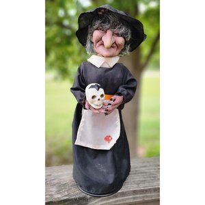 Vintage 1989 Telco Motionettes Animated Light Witch & Sound Halloween Decoration